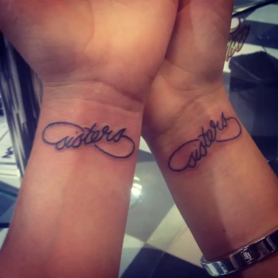 infinity tattoo twin sister